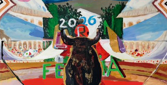 Poster celebrating Pamplona's Feria del Toro, 2026!