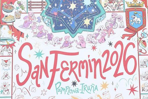 Poster of the San Fermín fiestas, 2026!
